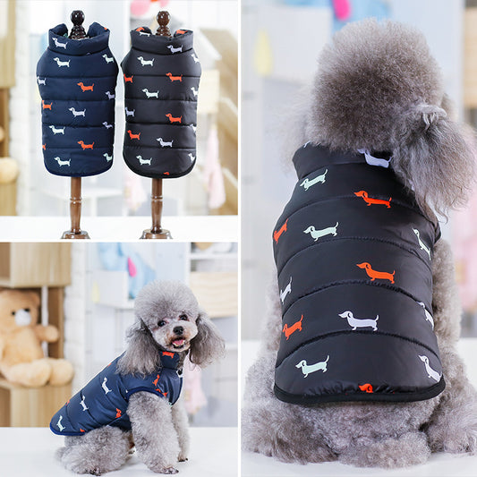 Comfy Vest for dogs, stylish and warm, available in two colors for all-season comfort