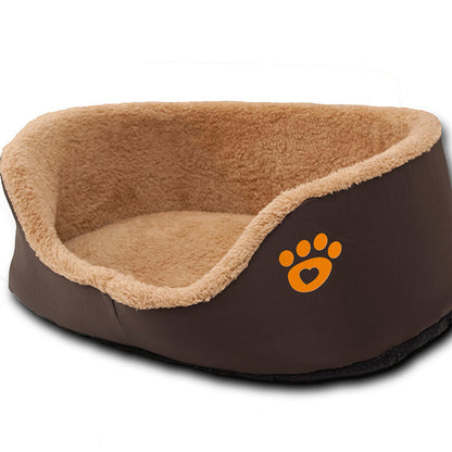 SnuggleSoft Round Wool Pet Bed