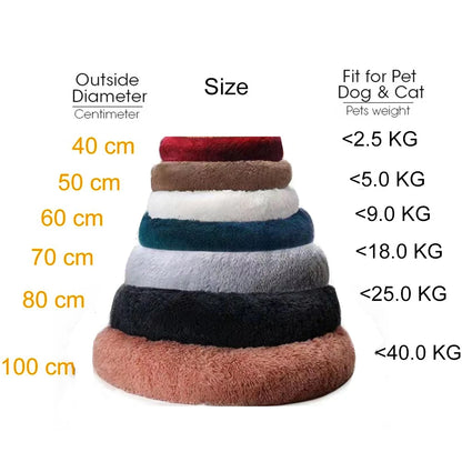 CozyNest Donut Dog Bed, a plush and cozy round bed for dogs, available in all sizes