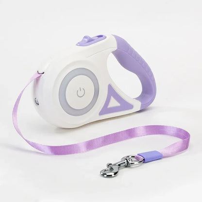 GlowTrack LED Dog Leash in purple color