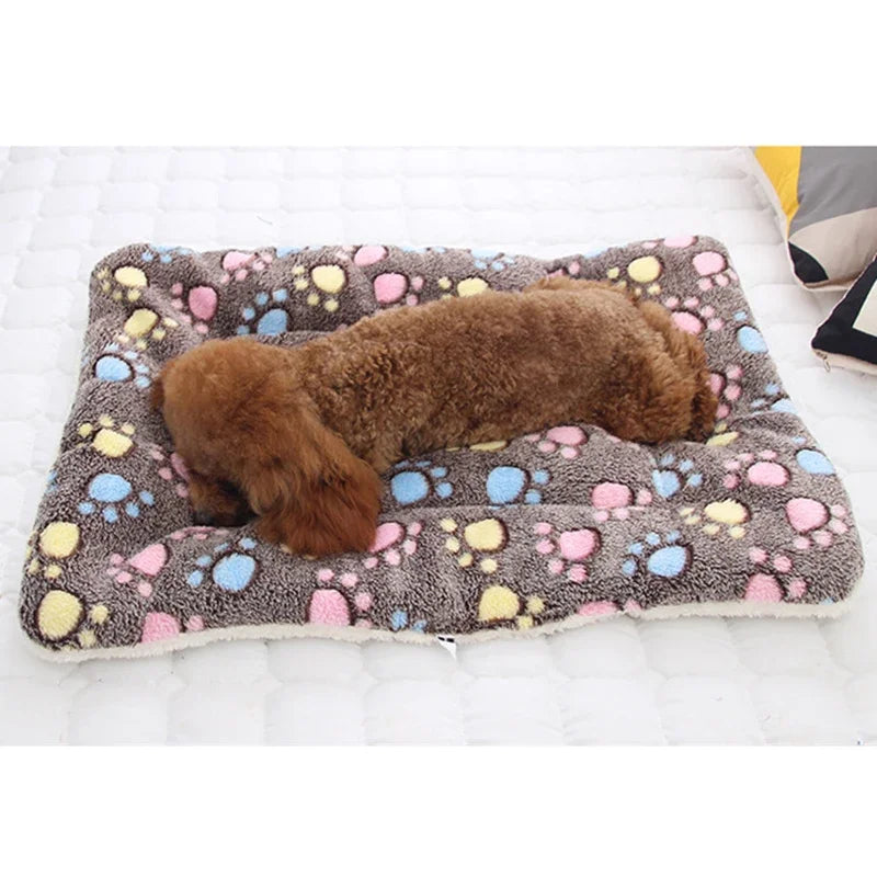 Dog peacefully sleeping on the CosyFluff Pet Mat, showcasing its comfort and warmth