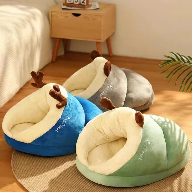 SnugglePaws Slippers Pet Bed for Small Dogs