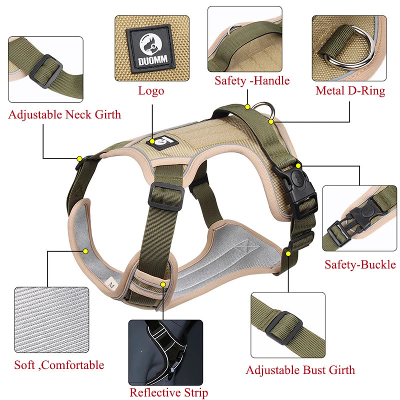 SafeStride Reflective Dog Harness