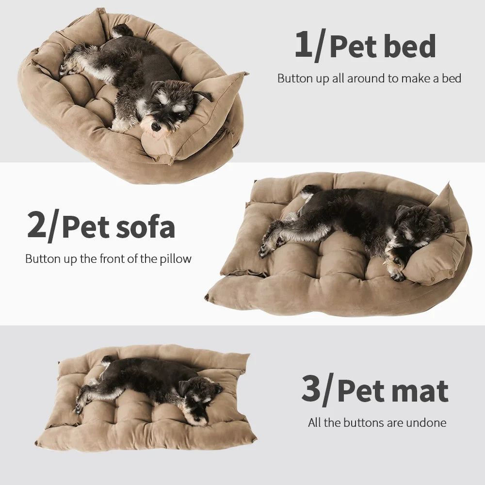 SnuggleSofa 3-in-1 Winter Pet Bed: