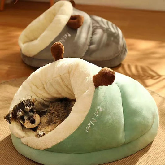 SnugglePaws Slippers Pet Bed for Small Dogs