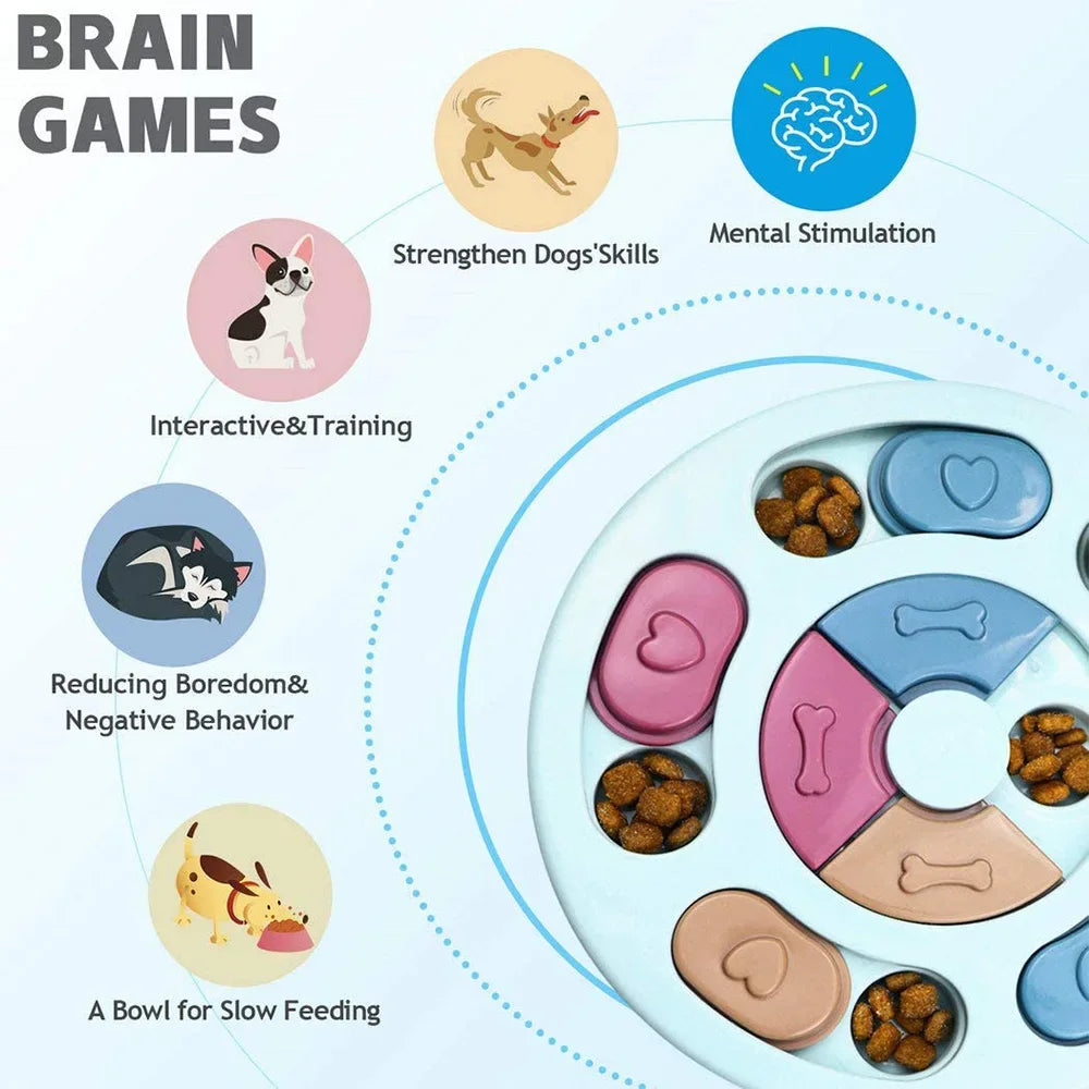 BrainBoost Puzzle Feeder - Interactive Slow Feeder for Dogs and Cats