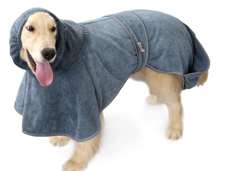 CottonCloud Absorbent Pet Bathrobe - Dry and Cozy Pet Towel